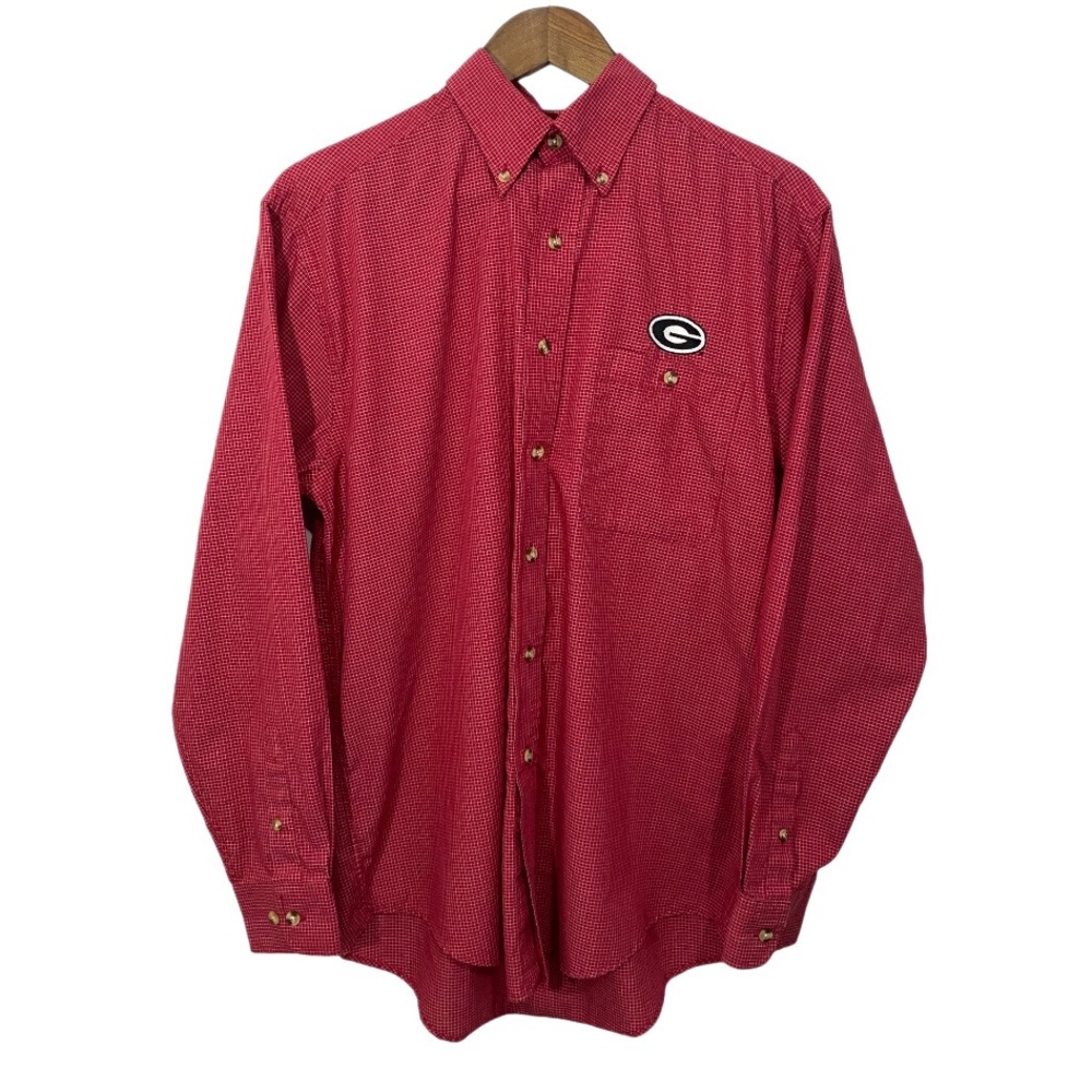 Antigua UGA Georgia Bulldogs Long Sleeve Button Down Dress Shirt Men’s Small